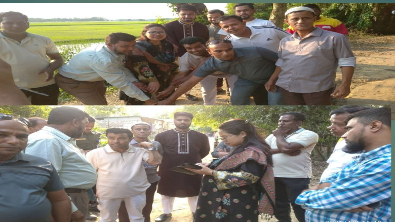 ছাতকের জাউয়াবাজার ইউনিয়নের উন্নয়ণ কাজ পরিদর্শনে ইউএনও